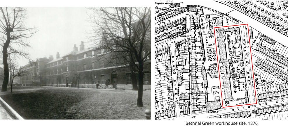 Bethnal Green workhouse site, 1876