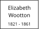 Elizabeth  Wootton  1821 - 1861