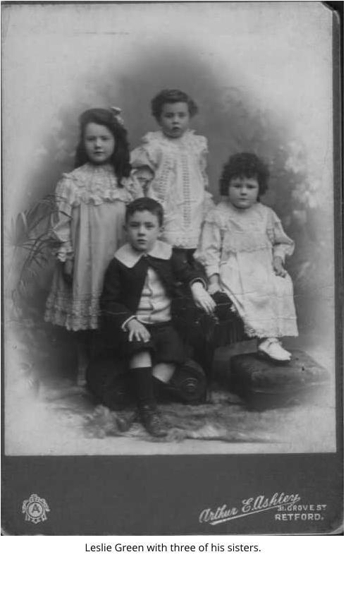 Leslie Green with three of his sisters.