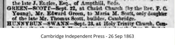 Cambridge Independent Press - 26 Sep 1863