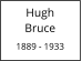 Hugh        Bruce  1889 - 1933