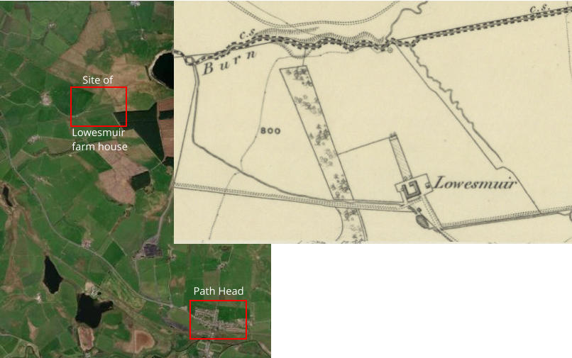 Lowesmuir farm house Site of Path Head