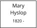 Mary       Hyslop  1820 -