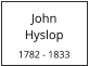 John       Hyslop  1782 - 1833