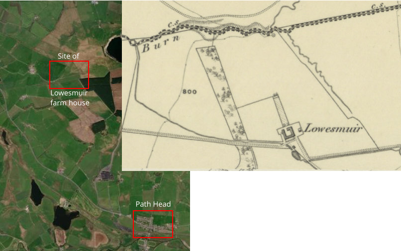 Lowesmuir farm house Site of Path Head
