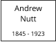 Andrew      Nutt  1845 - 1923