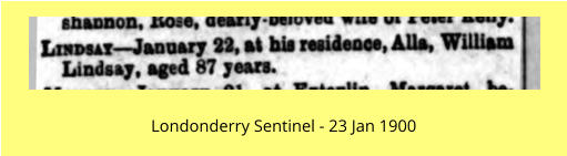 Londonderry Sentinel - 23 Jan 1900