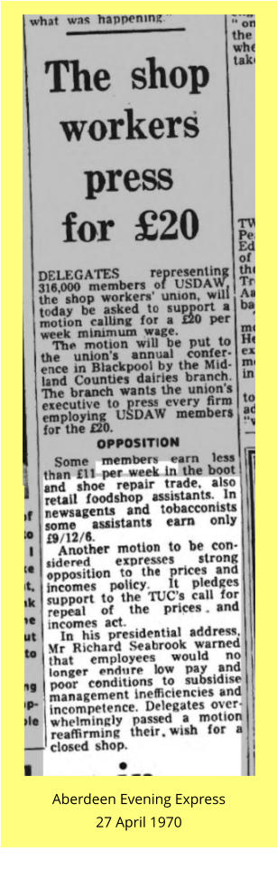 Aberdeen Evening Express 27 April 1970