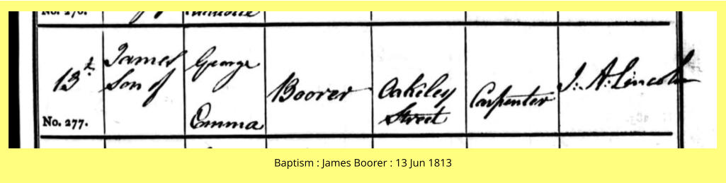 Baptism : James Boorer : 13 Jun 1813