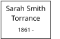 Sarah Smith         Torrance  1861 -
