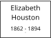 Elizabeth Houston  1862 - 1894 0