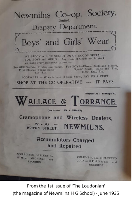 From the 1st issue of 'The Loudonian' (the magazine of Newmilns H G School) - June 1935