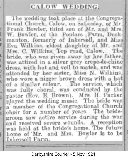 Derbyshire Courier - 5 Nov 1921