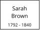 Sarah      Brown  1792 - 1840