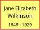 Jane Elizabeth Wilkinson  1848 - 1929